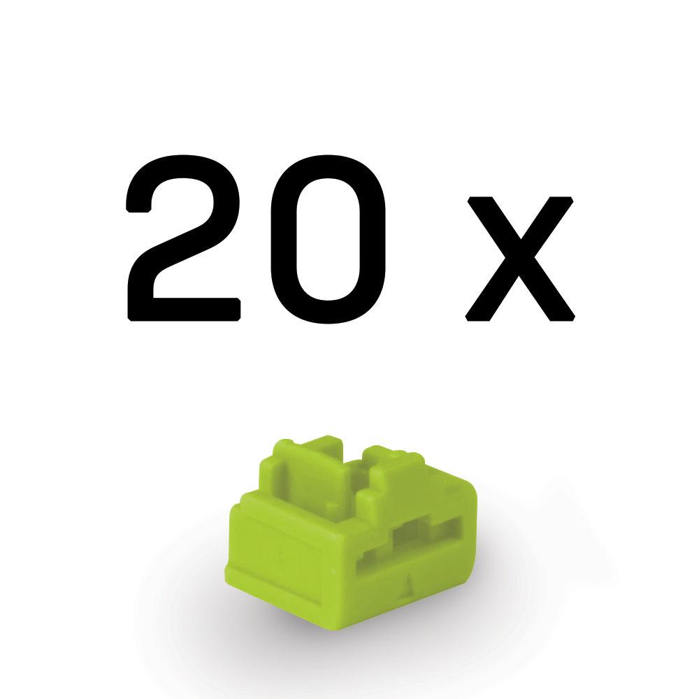 LINDY LNY-47895 :: RJ-45 порт блокер, 20 блокера, зелени