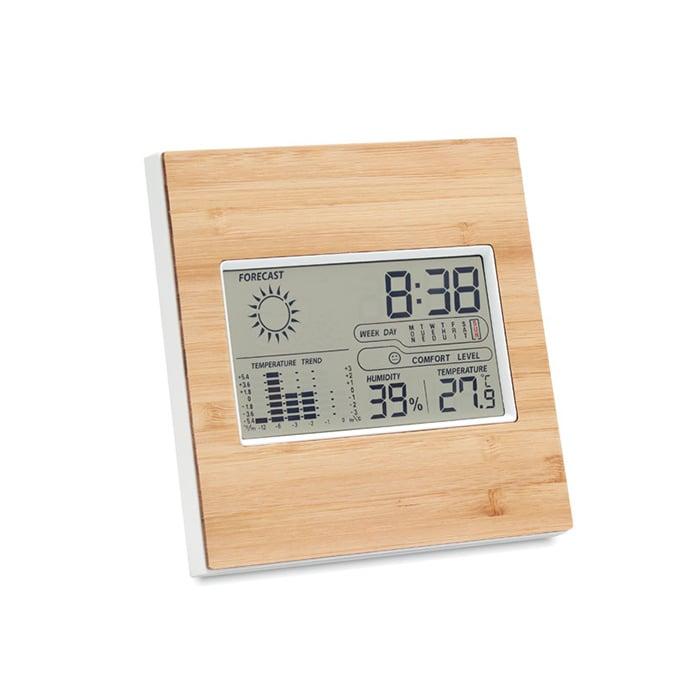 More Than Gifts Метеостанция Turku, с панел от бамбук, 13 х 2.3 х 13 cm | JAR Computers More Than Gifts Метеостанция Turku, с панел от бамбук, 13 х 2.3 х 13 cm