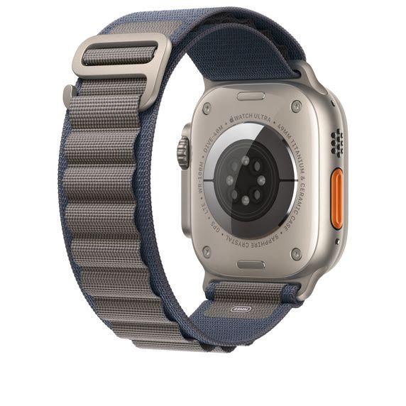 Оригинална текстилна каишка за Apple Watch Ultra, Ultra 2 49мм - Apple Alpine Loop Large (син) | JAR Computers Оригинална текстилна каишка за Apple Watch Ultra, Ultra 2 49мм - Apple Alpine Loop Large (син)