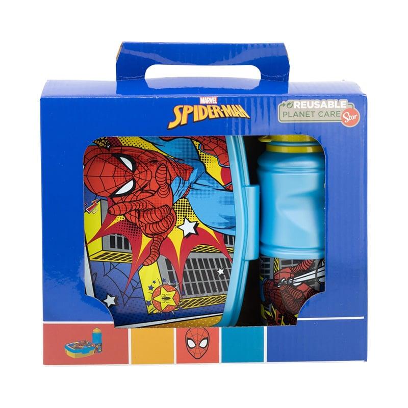 Stor Комплект Spiderman, бутилка и кутия за сандвичи | JAR Computers Stor Комплект Spiderman, бутилка и кутия за сандвичи