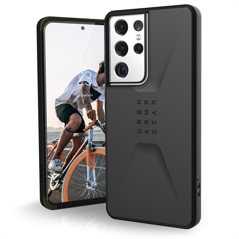 Удароустойчив хибриден кейс за Samsung Galaxy S21 Ultra - Urban Armor Gear Civilian Case (черен) | JAR Computers Удароустойчив хибриден кейс за Samsung Galaxy S21 Ultra - Urban Armor Gear Civilian Case (черен)