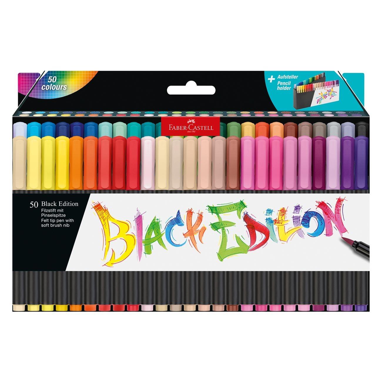 Faber-Castell Маркер-четка Black Edition, 50 цвята