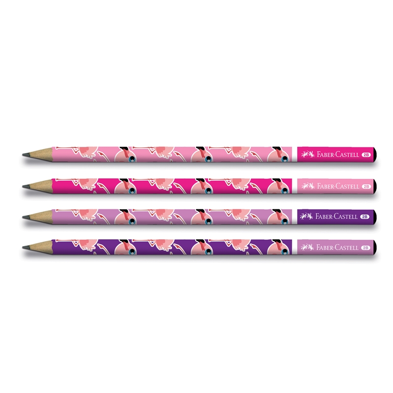 Faber-Castell Молив, чернографитен, 2B, цвят фламинго