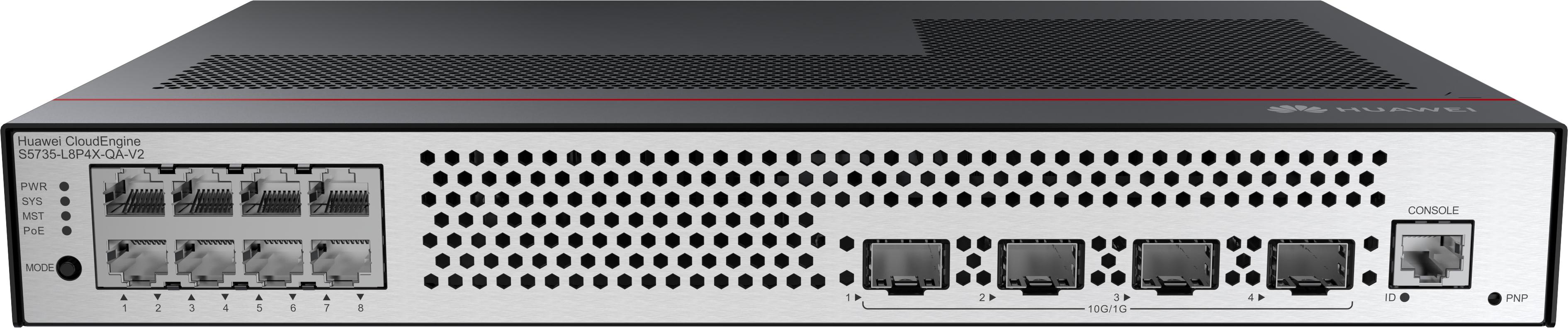 Huawei CloudEngine S5735-L8P4X-QA-V2 Управляем L3 Gigabit Ethernet (10/100/1000) Захранване по Ethernet (PoE) 1U Черен, Сребърен | JAR Computers Huawei CloudEngine S5735-L8P4X-QA-V2 Управляем L3 Gigabit Ethernet (10/100/1000) Захранване по Ethernet (PoE) 1U Черен, Сребърен