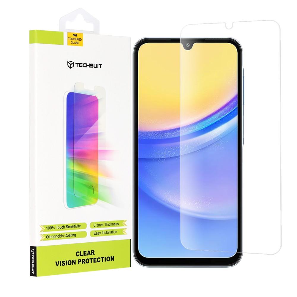 Калено стъклено защитно покритие за дисплея на Samsung Galaxy A15 , Galaxy A15 5G, Galaxy A24, Galaxy A24 5G, Galaxy M15 - Techsuit Clear Vision Tempered Glass Screen Protector 2.5D (прозрачен) | JAR Computers Калено стъклено защитно покритие за дисплея на Samsung Galaxy A15 , Galaxy A15 5G, Galaxy A24, Galaxy A24 5G, Galaxy M15 - Techsuit Clear Vision Tempered Glass Screen Protector 2.5D (прозрачен)