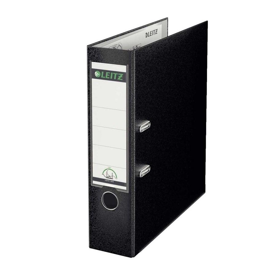 Класьор LEITZ 180°, РР, A4, 80 мм, метален кант, сменяем етикет, черен | JAR Computers Класьор LEITZ 180°, РР, A4, 80 мм, метален кант, сменяем етикет, черен