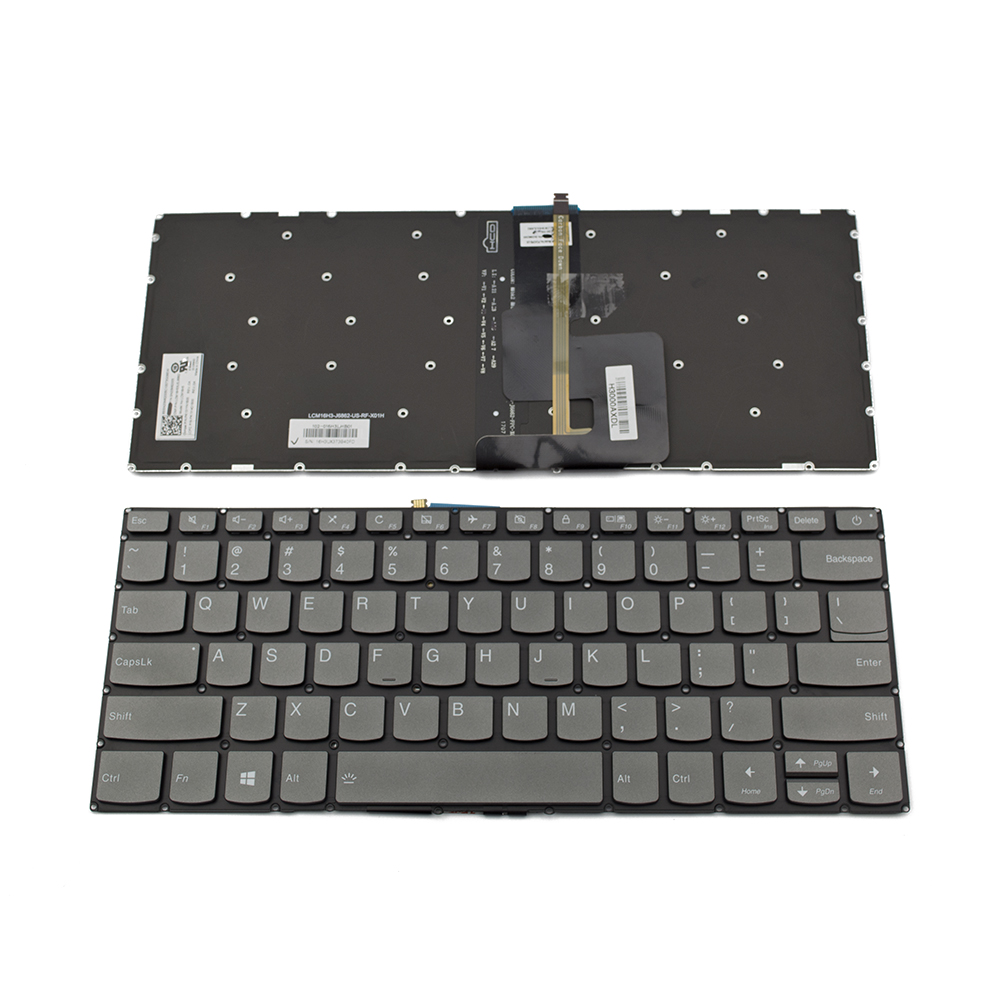 Клавиатура за лаптоп Lenovo IdeaPad 320-14ISK 320S-14IKB 320S-14IKBR Сива Без Рамка с Подсветка / Gray Without Frame Backlit - Оригинална | JAR Computers Клавиатура за лаптоп Lenovo IdeaPad 320-14ISK 320S-14IKB 320S-14IKBR Сива Без Рамка с Подсветка / Gray Without Frame Backlit - Оригинална