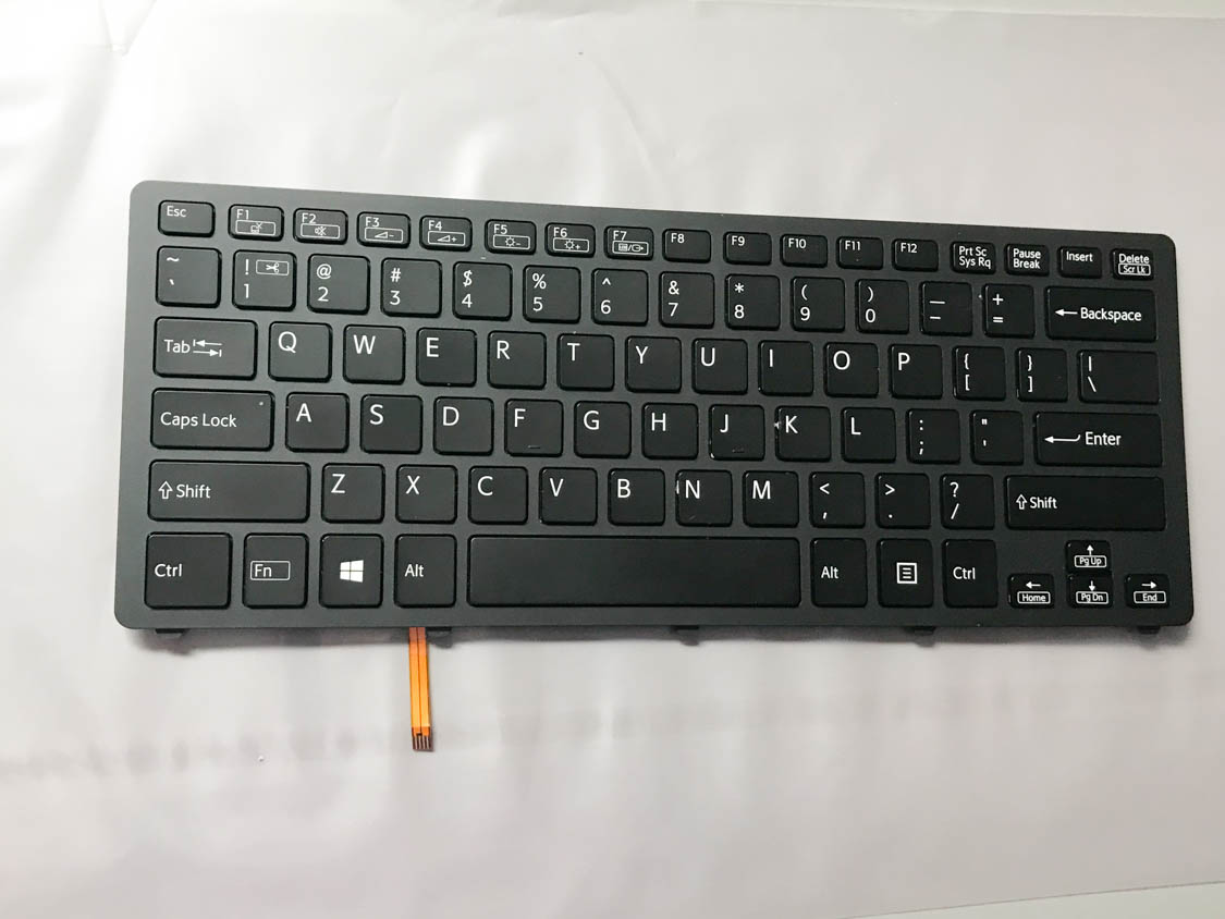 Клавиатура за лаптоп Sony Vaio SVF14N Series - Черна с Черна Рамка и Подсветка (For win8) | JAR Computers Клавиатура за лаптоп Sony Vaio SVF14N Series - Черна с Черна Рамка и Подсветка (For win8)