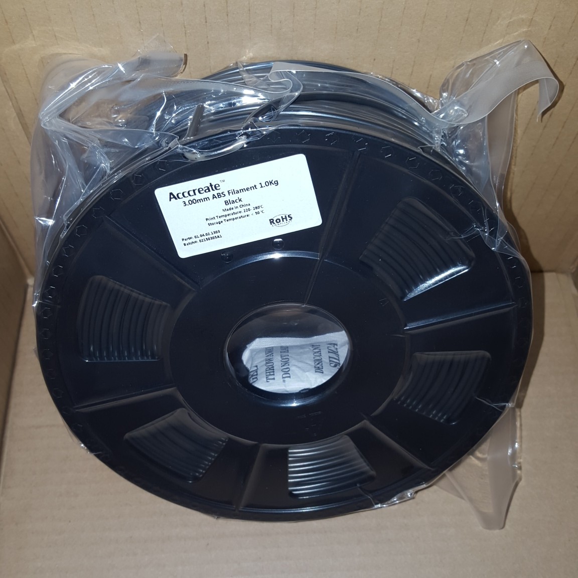 Консуматив за 3D принтер, ABS, 1.0 кг, 3.0 мм, Black