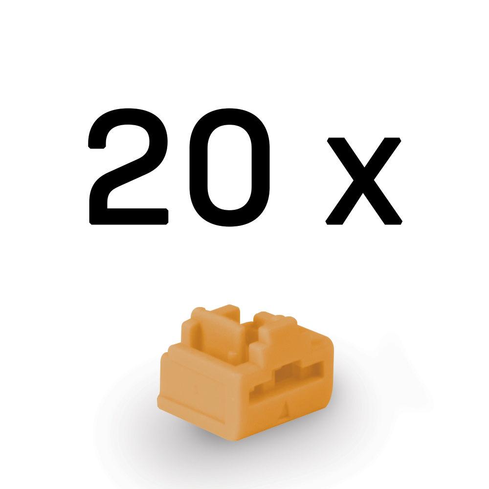LINDY LNY-47898 :: RJ-45 порт блокер, 20 блокера, оранжеви