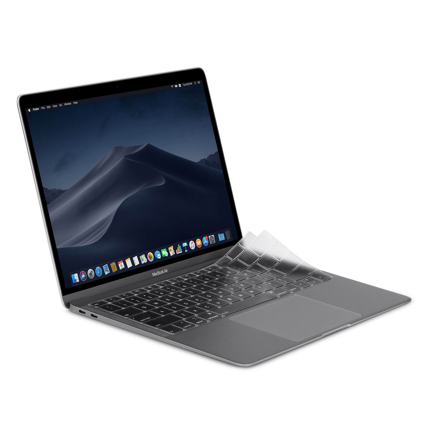 Moshi ClearGuard MB Air Keyboard Protector - силиконов протектор за клавиатурата на MacBook Air 13 (2018) (прозрачен) (EU layout)