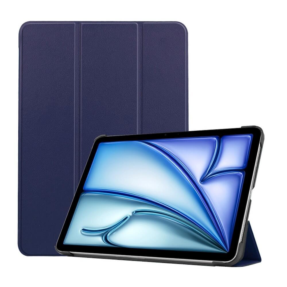 Techsuit FoldPro Leather Case - кожен кейс и поставка за iPad Air 11 (2024) (син)