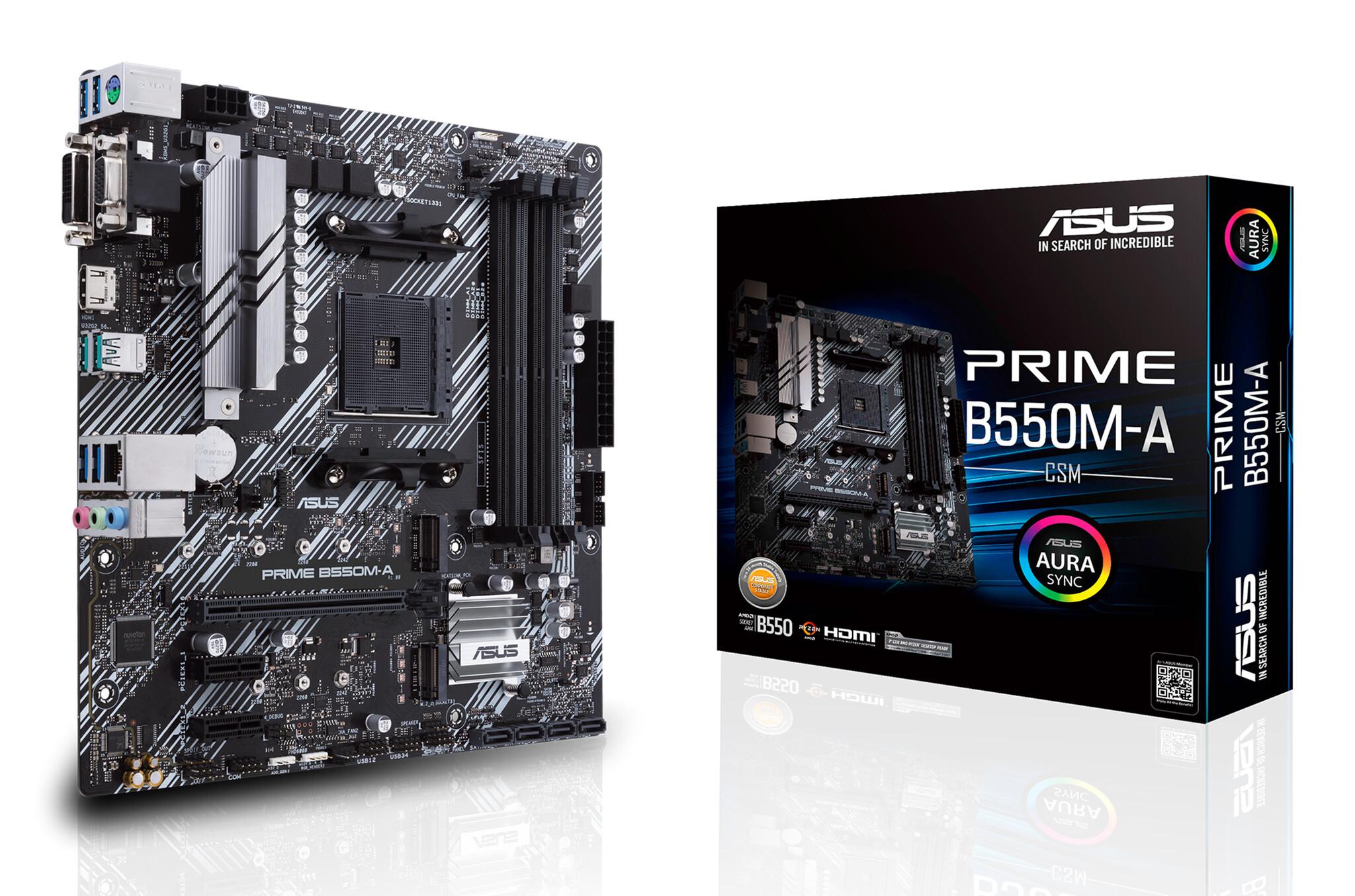 ASUS Prime B550M-A/CSM AMD B550 Гнездо AM4 микро ATX | JAR Computers ASUS Prime B550M-A/CSM AMD B550 Гнездо AM4 микро ATX