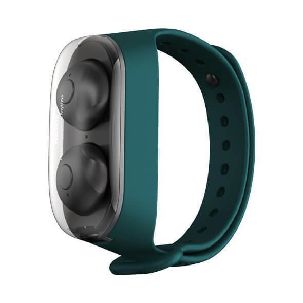 Безжични Bluetooth слушалки с микрофон за мобилни устройства - Remax Wristband Wireless Earbuds Bluetooth 5.0 TWS (тъмнозелен) | JAR Computers Безжични Bluetooth слушалки с микрофон за мобилни устройства - Remax Wristband Wireless Earbuds Bluetooth 5.0 TWS (тъмнозелен)