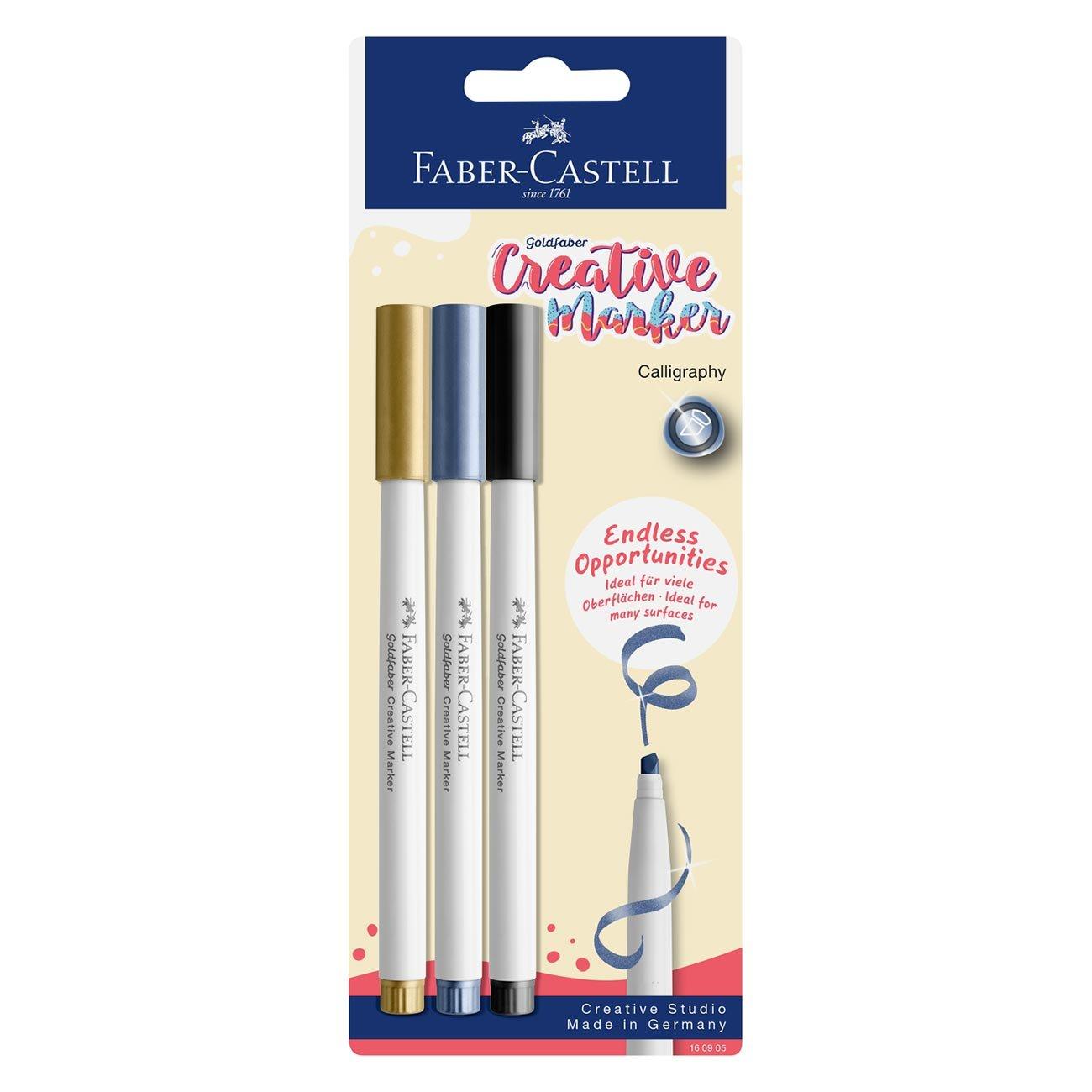 Faber-Castell Маркер за калиграфия Creative, 3 цвята