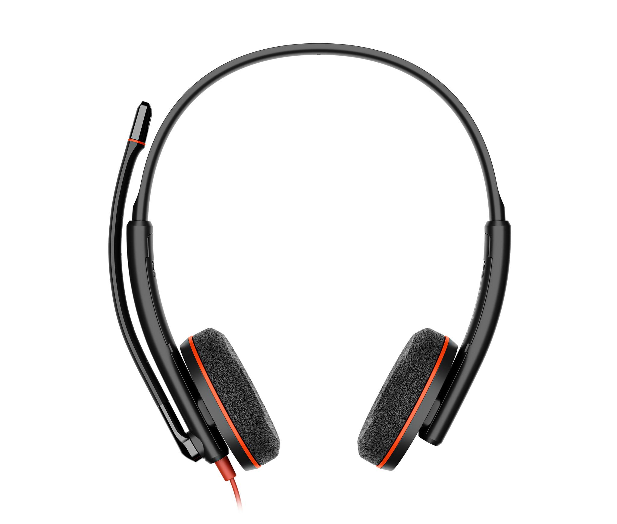 HP Poly Blackwire 3220 стерео USB-C слушалки + USB-C/A адаптер