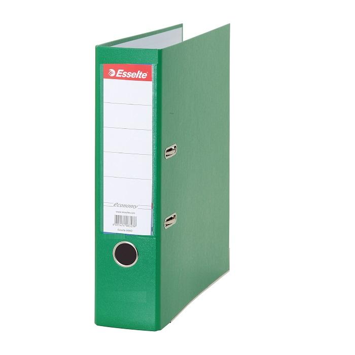 Класьор Esselte Economy, РР, A4, 75 мм, метален кант, сменяем етикет, зелен | JAR Computers Класьор Esselte Economy, РР, A4, 75 мм, метален кант, сменяем етикет, зелен