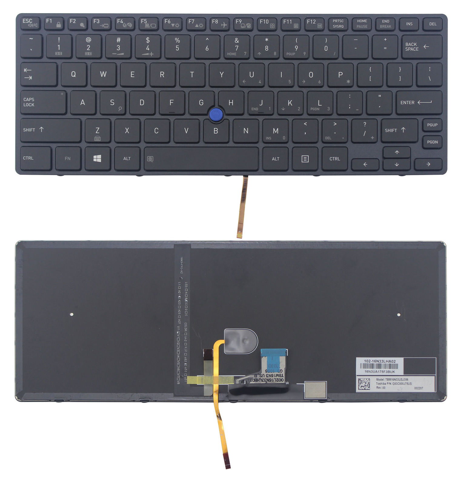 Клавиатура за лаптоп Toshiba Tecra X40-D Черна с Черна Рамка с Подсветка / Black Frame Black With Backlit | JAR Computers Клавиатура за лаптоп Toshiba Tecra X40-D Черна с Черна Рамка с Подсветка / Black Frame Black With Backlit