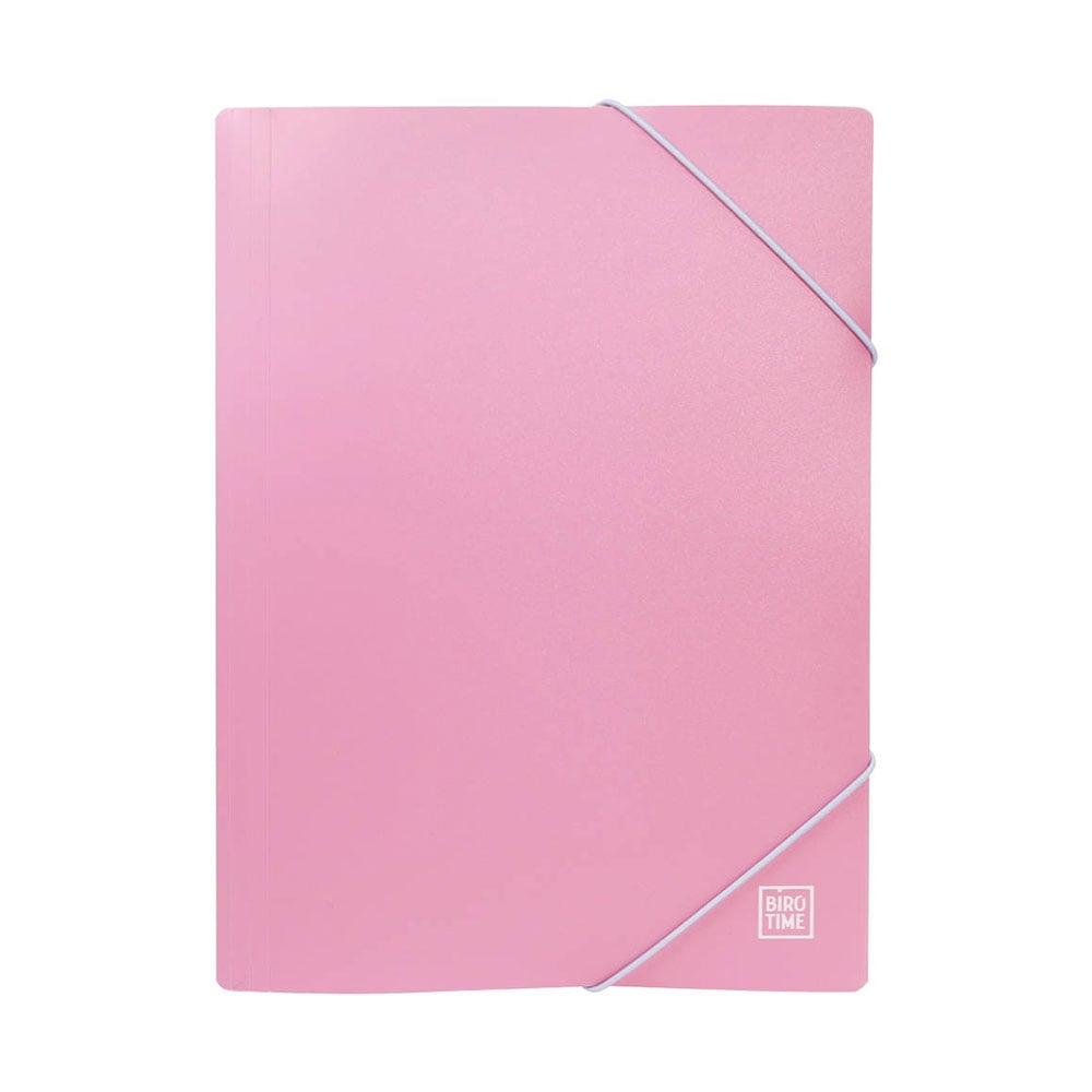 Папка Biro Time Mapp, с ластик, А4, розова