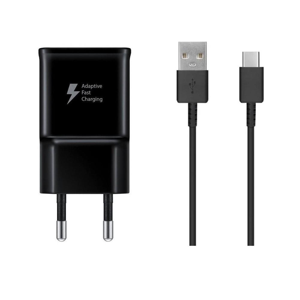 Захранване за ел. мрежа и USB-C кабел за устройства с USB-C порт (черен) - Samsung USB-C 15W Fast Charger Set EP-TA200EBE With EP-DR140ABE (bulk) | JAR Computers Захранване за ел. мрежа и USB-C кабел за устройства с USB-C порт (черен) - Samsung USB-C 15W Fast Charger Set EP-TA200EBE With EP-DR140ABE (bulk)
