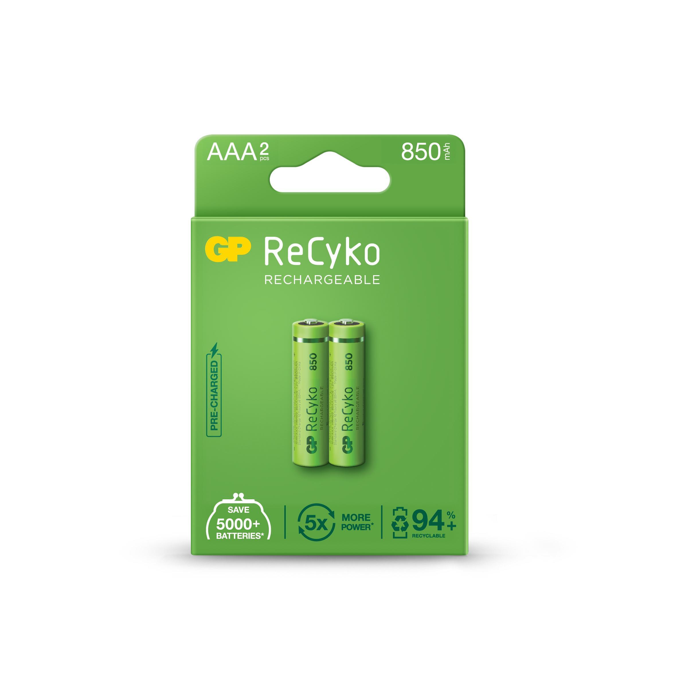 Акумулаторна Батерия GP R03 AAA 850mAh RECYKO NiMH 2 бр. в опаковка GP с нищожен саморазряд когато не се използва - GP-BR-85AAAHCB-UC2 | JAR Computers Акумулаторна Батерия GP R03 AAA 850mAh RECYKO NiMH 2 бр. в опаковка GP с нищожен саморазряд когато не се използва - GP-BR-85AAAHCB-UC2