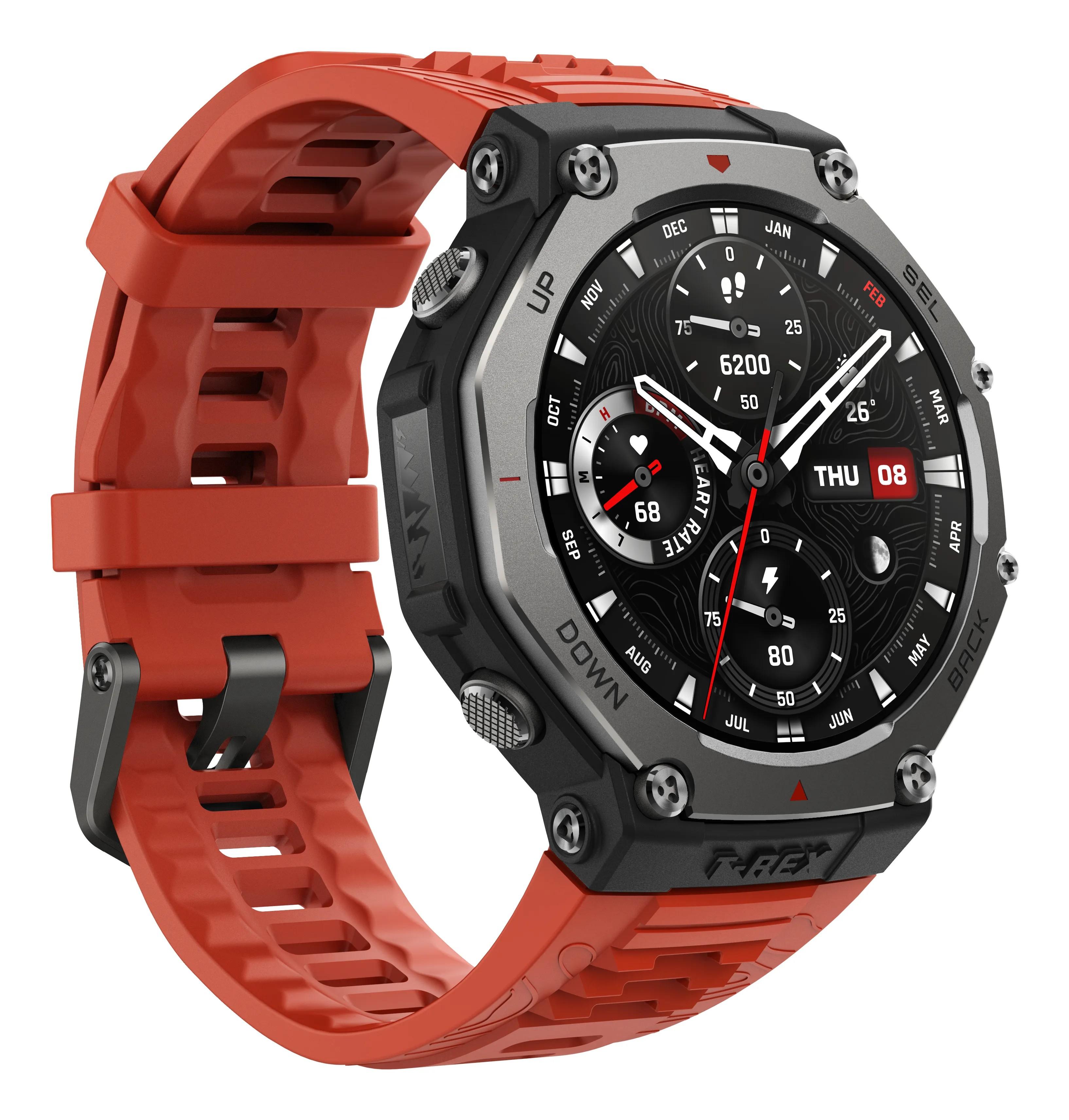 Amazfit T-Rex 3 смарт часовник, 48 mm, 1.5" AMOLED, Lava, W2322GL1N | JAR Computers Amazfit T-Rex 3 смарт часовник, 48 mm, 1.5" AMOLED, Lava, W2322GL1N