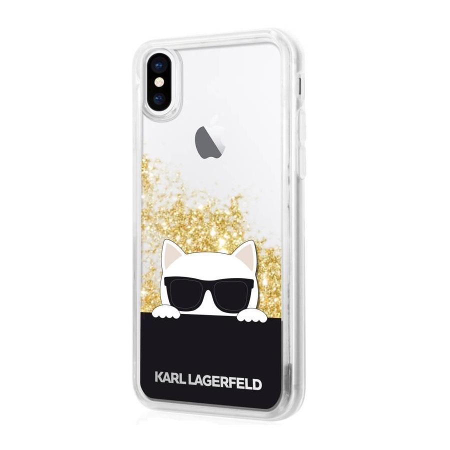 Дизайнерски кейс с висока защита за iPhone XS, iPhone X - Karl Lagerfeld Choupette Sunglasses Glitter Hard Case (черен) | JAR Computers Дизайнерски кейс с висока защита за iPhone XS, iPhone X - Karl Lagerfeld Choupette Sunglasses Glitter Hard Case (черен)