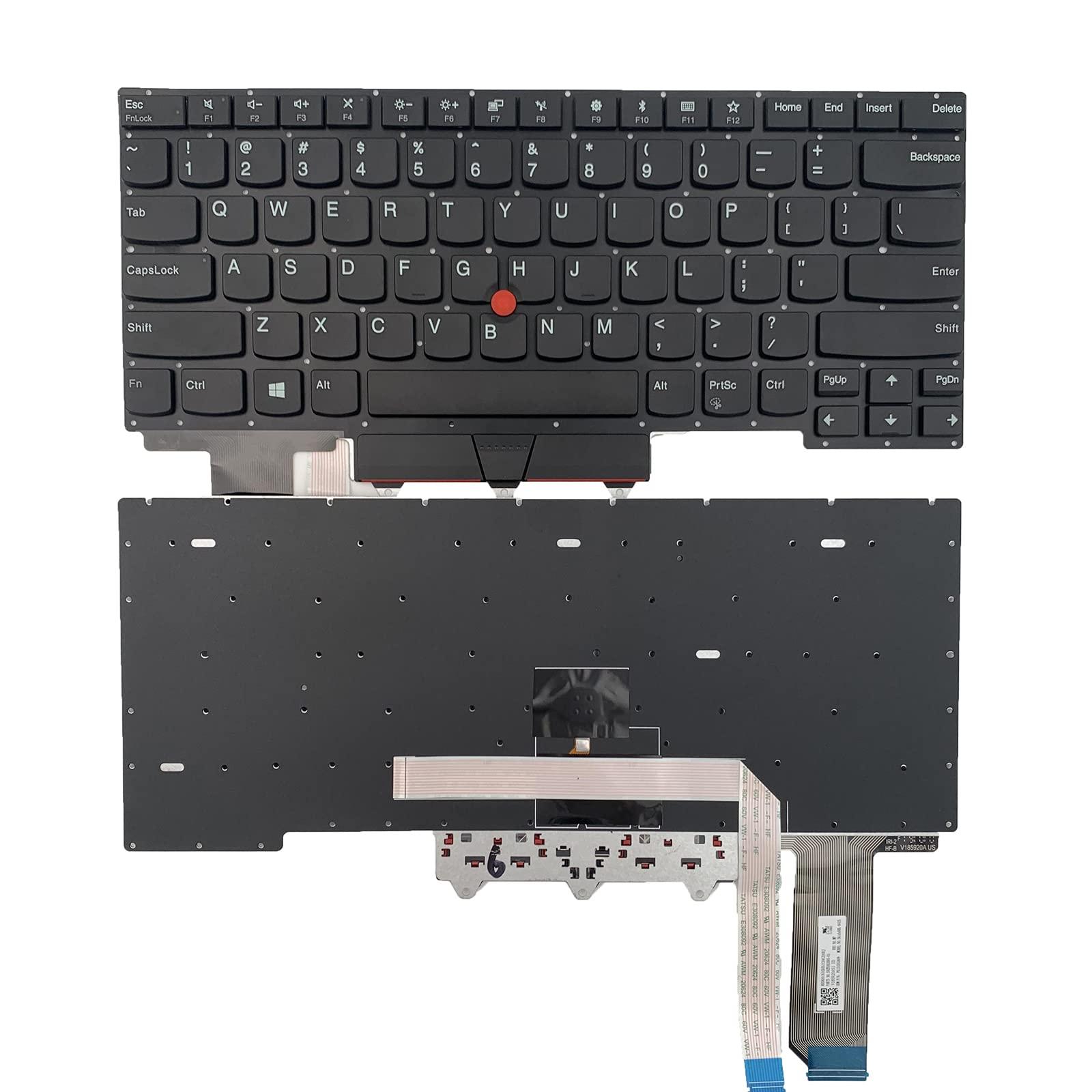 Клавиатура за лаптоп Lenovo ThinkPad E14 Gen 2 2nd Gen Черна Без Рамка с Малък Ентър с Подсветка US  | JAR Computers Клавиатура за лаптоп Lenovo ThinkPad E14 Gen 2 2nd Gen Черна Без Рамка с Малък Ентър с Подсветка US