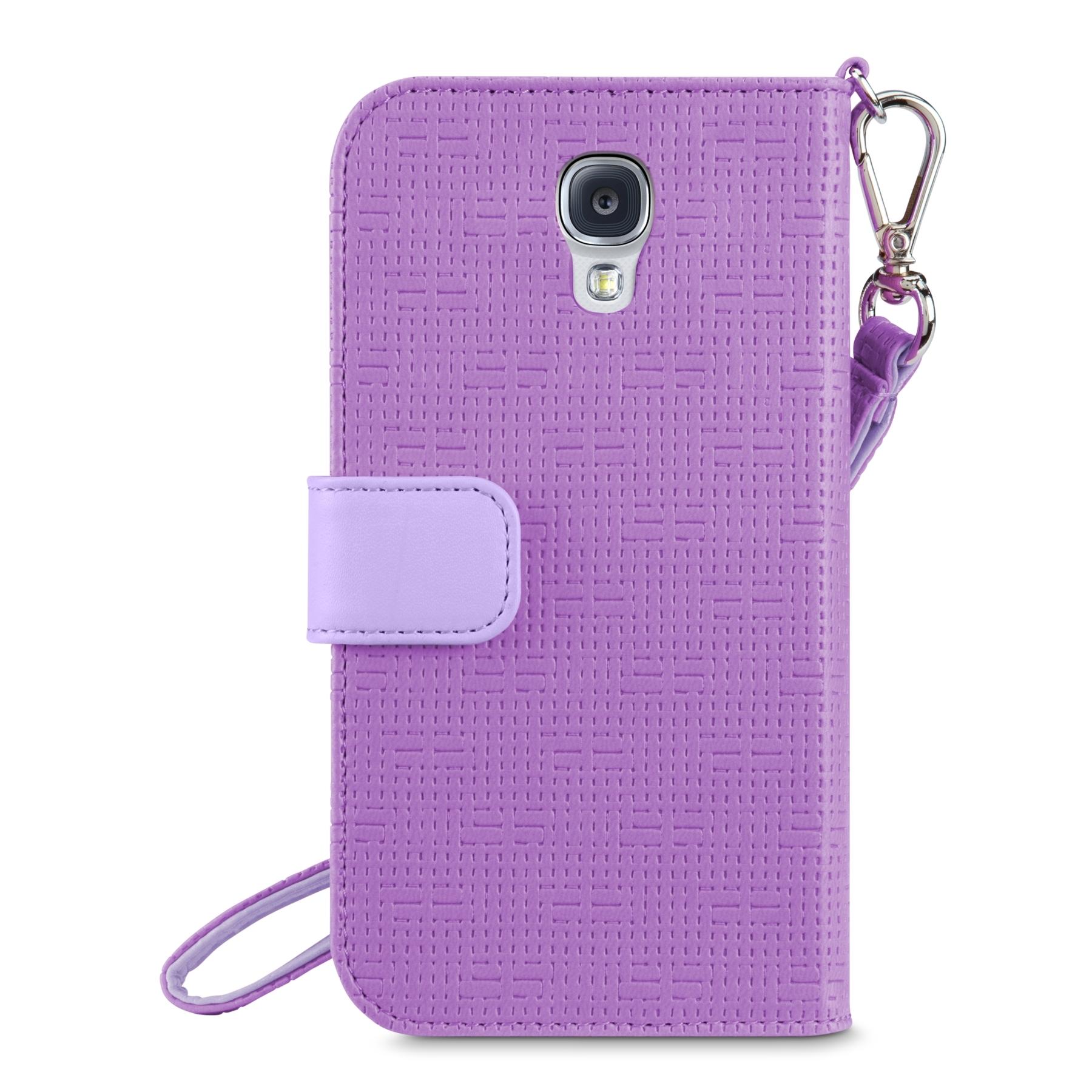 Кожен калъф за Samsung Galaxy S4 i9500 - Belkin Wristlet (лилав) | JAR Computers Кожен калъф за Samsung Galaxy S4 i9500 - Belkin Wristlet (лилав)