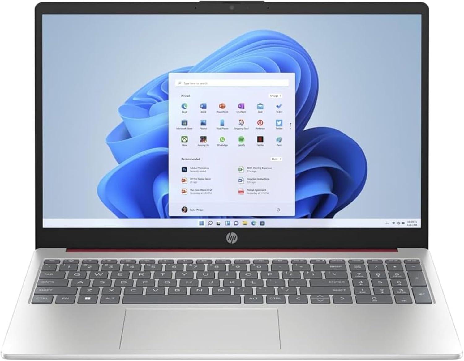 Лаптоп HP 15-fd0002nu Natural Silver- Core i3-1315U- 15.6" HD AG- 8GB 3200Mhz 1DIMM- 512GB PCIe SSD- WiFi a/c + BT 5.3- 3C Batt Long Life- Free DOS, B3WD6EA