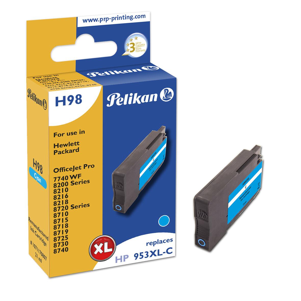 Pelikan H98 Cyan глава и патрон за мастиленоструен принтер 1 броя Съвместим Висок (XL) добив Синьо-зелен | JAR Computers Pelikan H98 Cyan глава и патрон за мастиленоструен принтер 1 броя Съвместим Висок (XL) добив Синьо-зелен