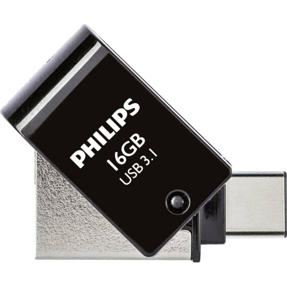 Philips 2-in-1 16GB USB 3.1 Stick με σύνδεση USB-C Μαύρο (PHUSB16G2IN1OTGGU3C) (ΠΗΙPHUSB16G2IN1OTGGU3C) | JAR Computers Philips 2-in-1 16GB USB 3.1 Stick με σύνδεση USB-C Μαύρο (PHUSB16G2IN1OTGGU3C) (ΠΗΙPHUSB16G2IN1OTGGU3C)