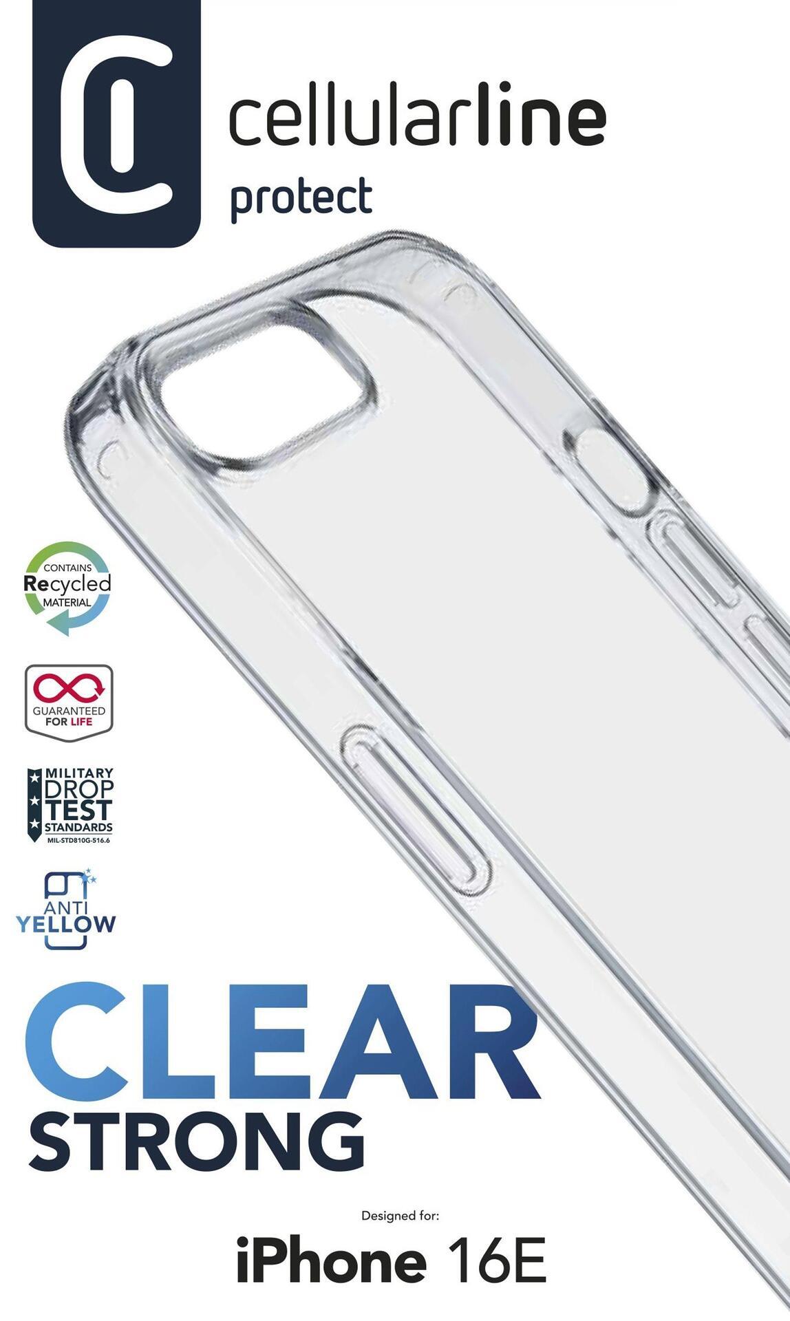 Прозрачен твърд калъф Clear Strong за iPhone 16E 4Gn | JAR Computers Прозрачен твърд калъф Clear Strong за iPhone 16E 4Gn