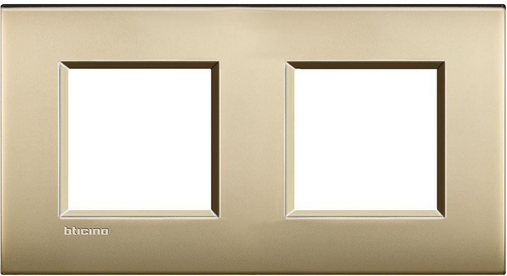 Рамка 2+2 мод. метална Gold mat AIR LL Bticino | JAR Computers Рамка 2+2 мод. метална Gold mat AIR LL Bticino