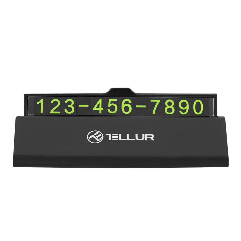 Tellur TLL171101 карта с телефонен номер за временно паркиране на автомобил, черна | JAR Computers Tellur TLL171101 карта с телефонен номер за временно паркиране на автомобил, черна