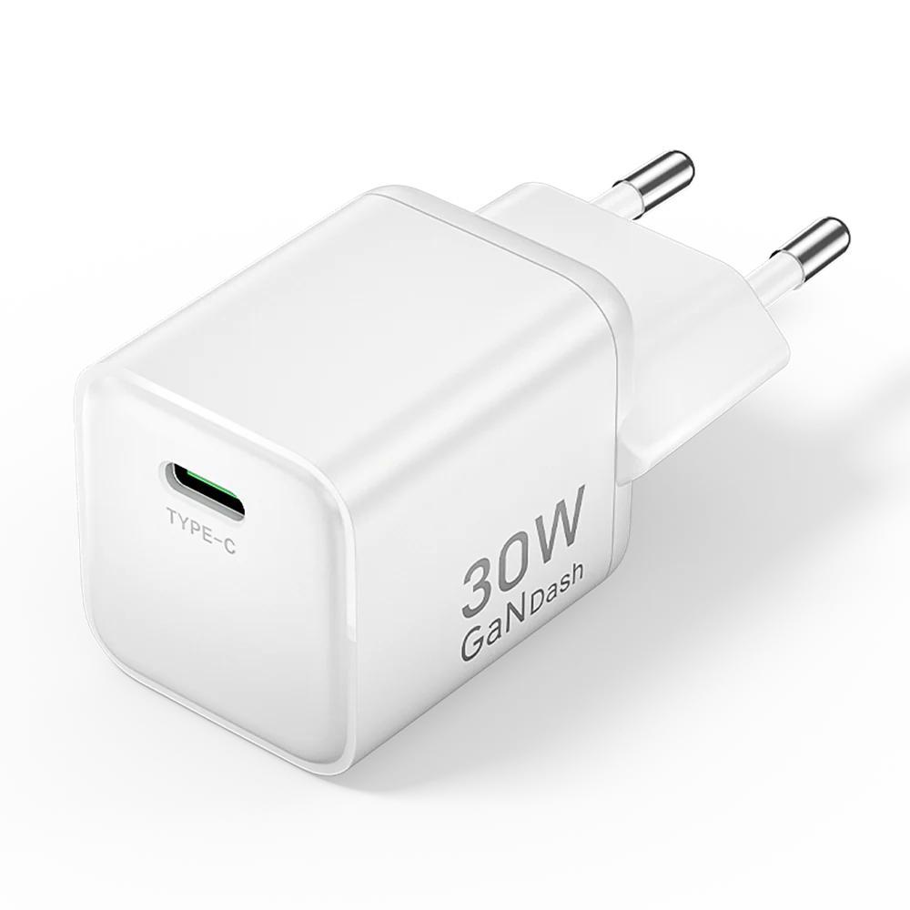 VENTION 1-Port USB-C GaN Charger (30W) EU-Plug White (FCIW0-EU) (VENFCIW0-EU) | JAR Computers VENTION 1-Port USB-C GaN Charger (30W) EU-Plug White (FCIW0-EU) (VENFCIW0-EU)