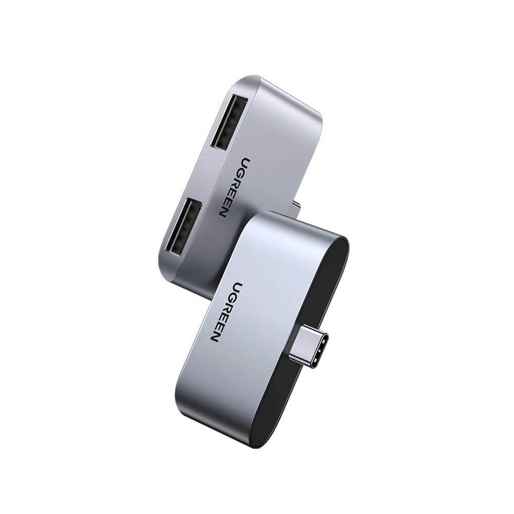 Адаптер за свързване от USB-C към 2 x USB-A 3.0 - Ugreen USB-C to Dual USB-A Adapter (тъмносив) | JAR Computers Адаптер за свързване от USB-C към 2 x USB-A 3.0 - Ugreen USB-C to Dual USB-A Adapter (тъмносив)