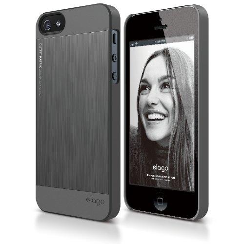 Алуминиев кейс и HD покритие за iPhone 5, iPhone 5S, iPhone SE - Elago S5 Outfit Matrix Aluminum + HD Clear Film (тъмносив) | JAR Computers Алуминиев кейс и HD покритие за iPhone 5, iPhone 5S, iPhone SE - Elago S5 Outfit Matrix Aluminum + HD Clear Film (тъмносив)