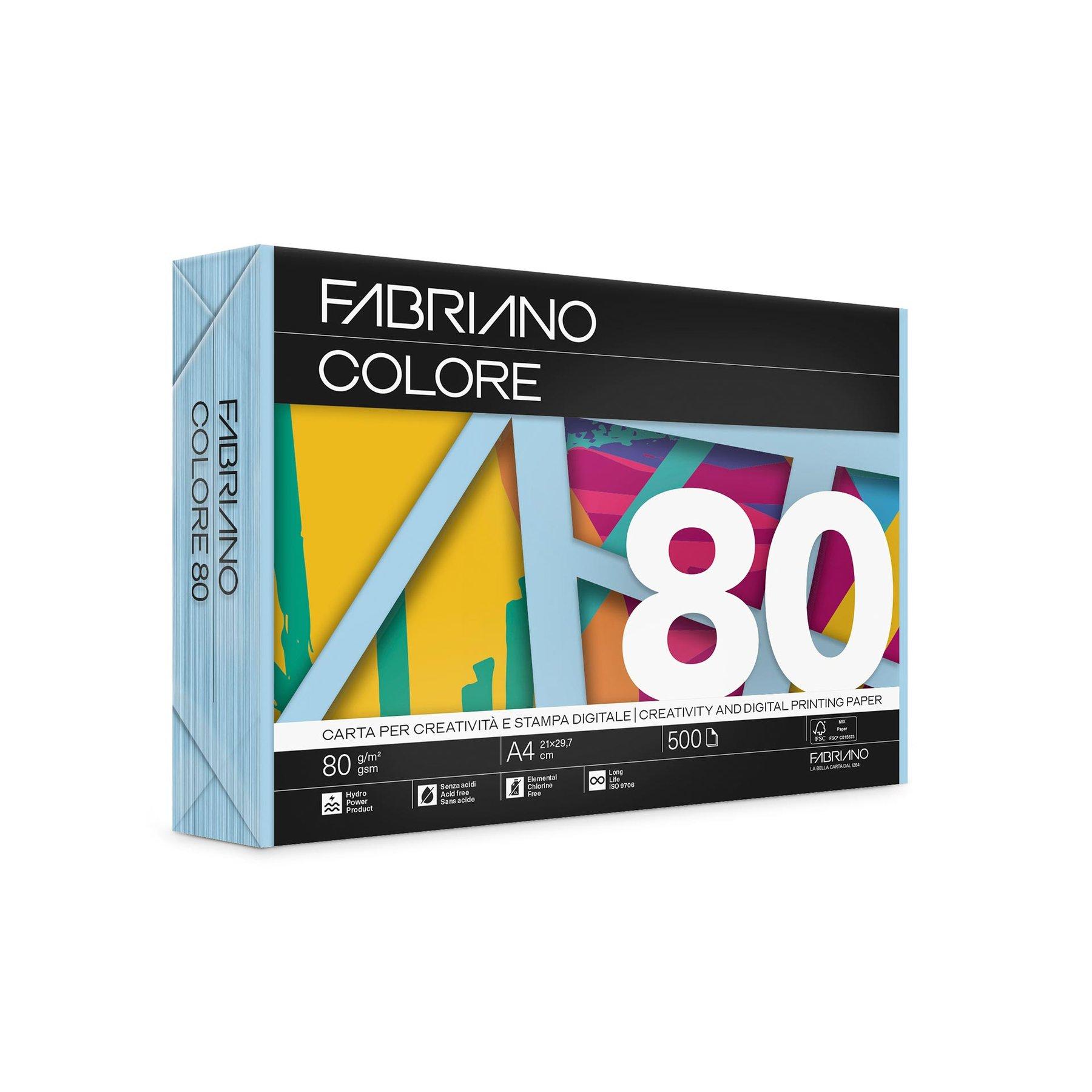 Fabriano Копирна хартия Colore, A4, 80 g/m2, небесносиня, 500 листа | JAR Computers Fabriano Копирна хартия Colore, A4, 80 g/m2, небесносиня, 500 листа