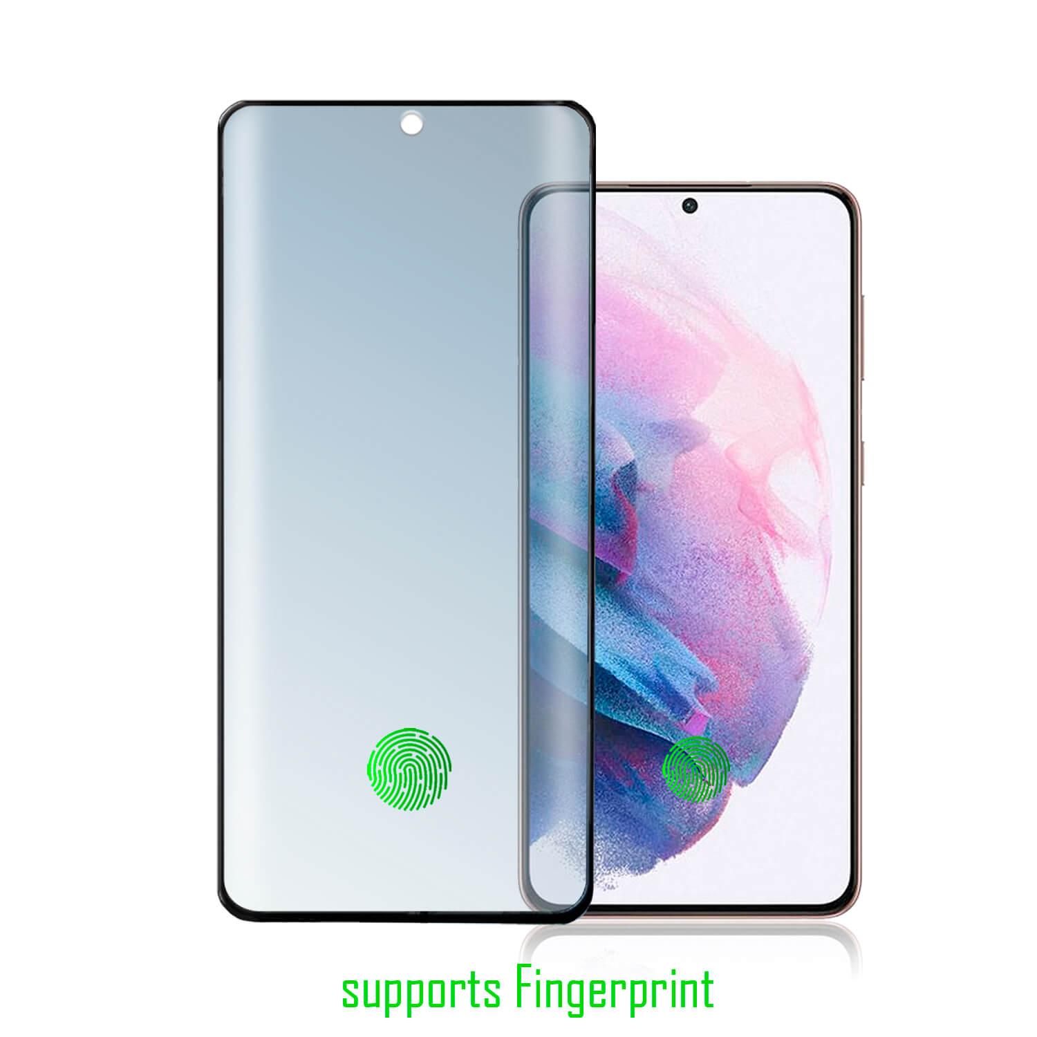 Калено стъклено защитно покритие с извити ръбове за Samsung Galaxy S21 Plus - 4smarts Second Glass Curved 3D UltraSonix (черен-прозрачен) | JAR Computers Калено стъклено защитно покритие с извити ръбове за Samsung Galaxy S21 Plus - 4smarts Second Glass Curved 3D UltraSonix (черен-прозрачен)