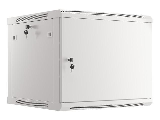 Lanberg rack cabinet 19" wall-mount 9U/600x600 for self-assembly with metal door grey (flat pack)