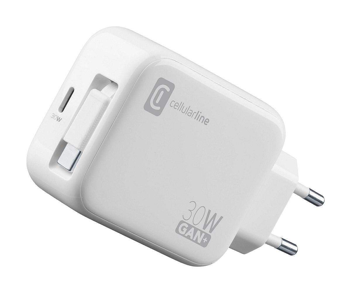 Ролетно зарядно GaN, 220V, 30W, USB-C кабел + USB-C порт | JAR Computers Ролетно зарядно GaN, 220V, 30W, USB-C кабел + USB-C порт