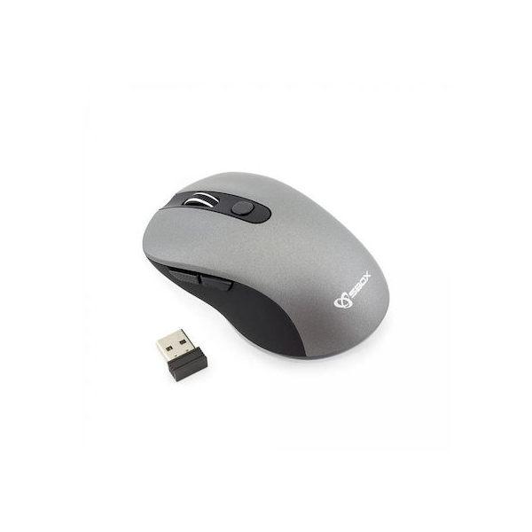SBOX WM-911G :: Безжична оптична мишка, USB, 1600 DPI, сива | JAR Computers SBOX WM-911G :: Безжична оптична мишка, USB, 1600 DPI, сива