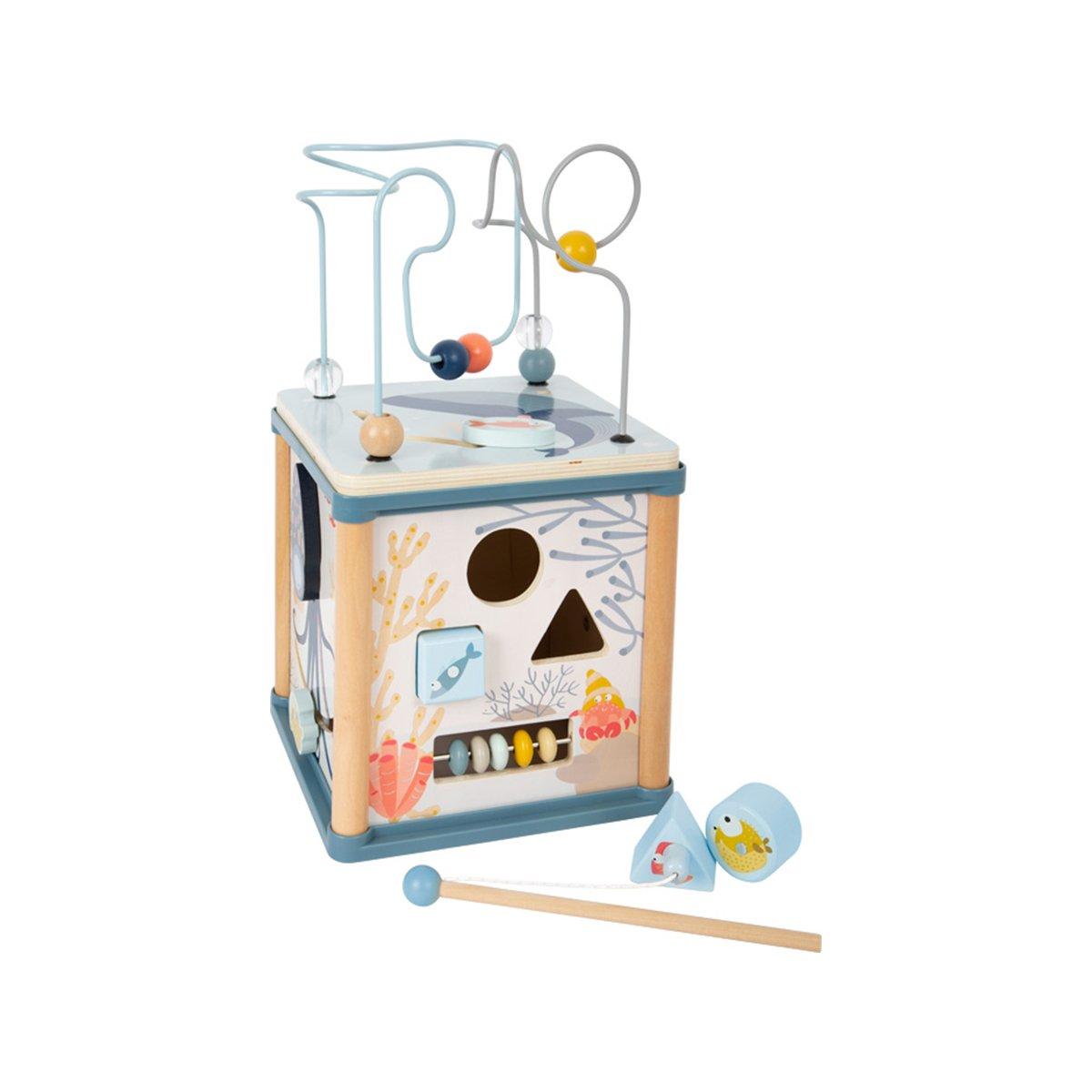 Small Foot Куб Подводен свят, дидактичен, дървен, 20 х 20 х 37 cm | JAR Computers Small Foot Куб Подводен свят, дидактичен, дървен, 20 х 20 х 37 cm