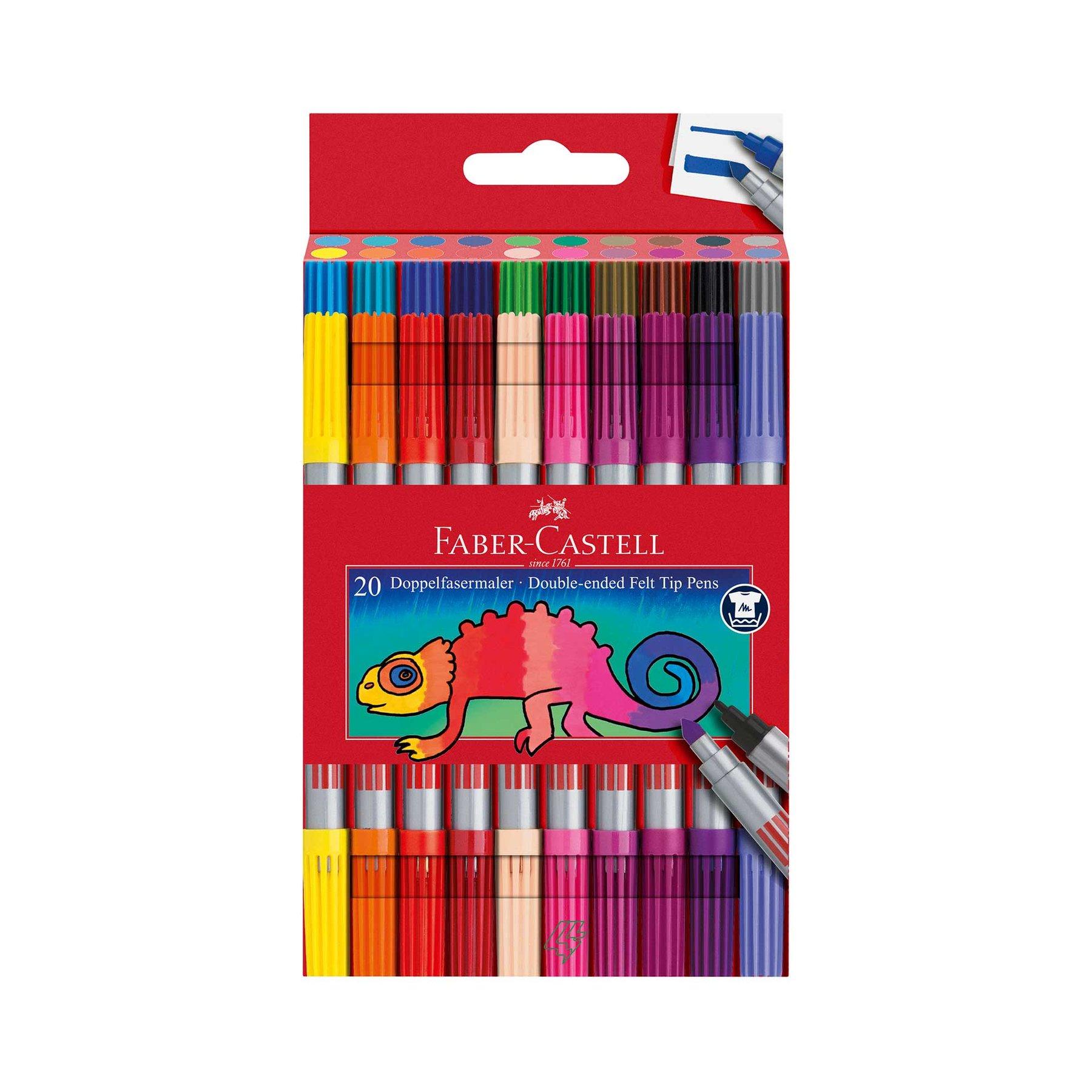 Faber-Castell Флумастери, двойни, 20 цвята | JAR Computers Faber-Castell Флумастери, двойни, 20 цвята