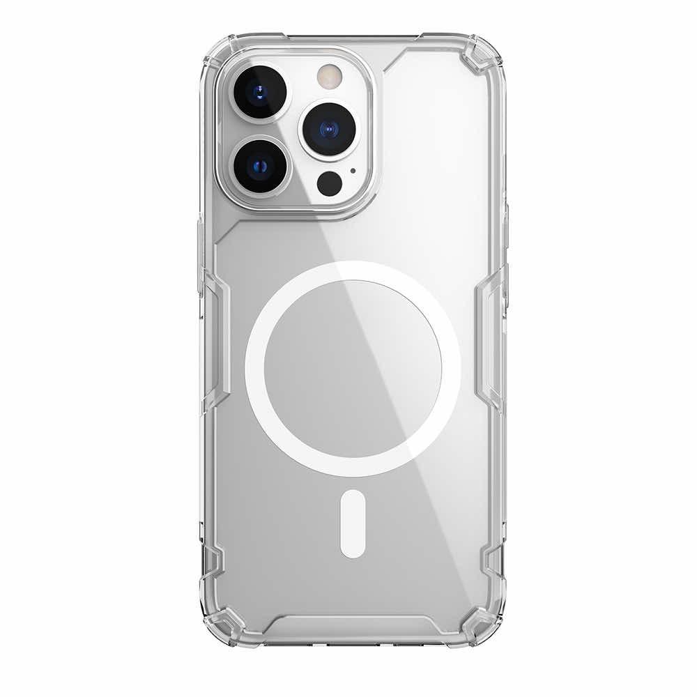 Хибриден удароустойчив кейс с MagSafe за iPhone 13 Pro - Nillkin Nature TPU Pro Magnetic Case (прозрачен) | JAR Computers Хибриден удароустойчив кейс с MagSafe за iPhone 13 Pro - Nillkin Nature TPU Pro Magnetic Case (прозрачен)