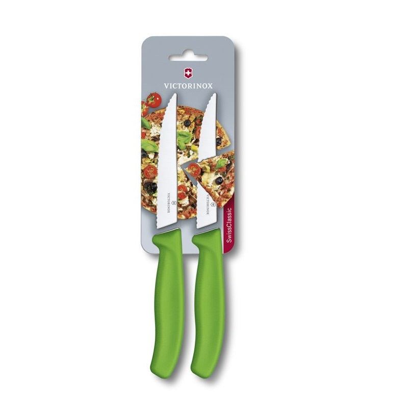 Комплект 2 броя нож за пица Victorinox SwissClassic 12 см.,зелен