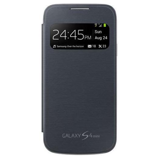 Оригинален кожен калъф за Samsung Galaxy S4 mini i9195 - Samsung S-View Cover (черен) | JAR Computers Оригинален кожен калъф за Samsung Galaxy S4 mini i9195 - Samsung S-View Cover (черен)