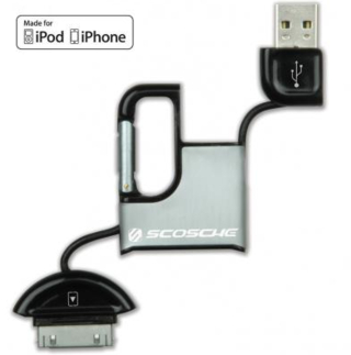 Кабел (захранва/синхронизира) и ключодържател за iPhone, iPad и iPod - Scosche ClipSYNC | JAR Computers Кабел (захранва/синхронизира) и ключодържател за iPhone, iPad и iPod - Scosche ClipSYNC