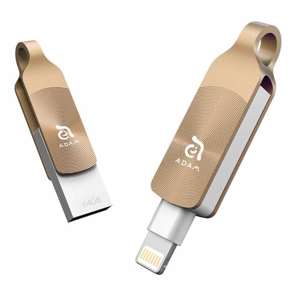 Външна памет за iPhone, iPad, iPod с Lightning (64GB) (златист) - Adam Elements iKlips Duo Plus Lightning USB 3.1 | JAR Computers Външна памет за iPhone, iPad, iPod с Lightning (64GB) (златист) - Adam Elements iKlips Duo Plus Lightning USB 3.1
